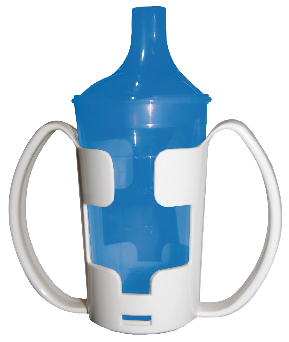 Trinkbecher-Set mit Halter für Tee und Brei, langes Mundstück - verschiedene Farben – Bild 7