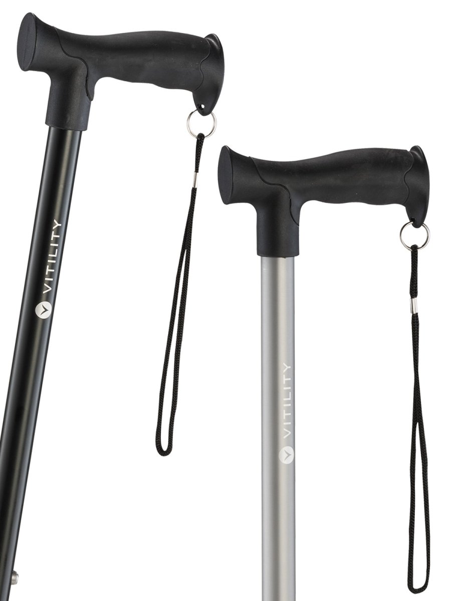 Light metal walking stick Airgo Derby grip – incl. hand loop