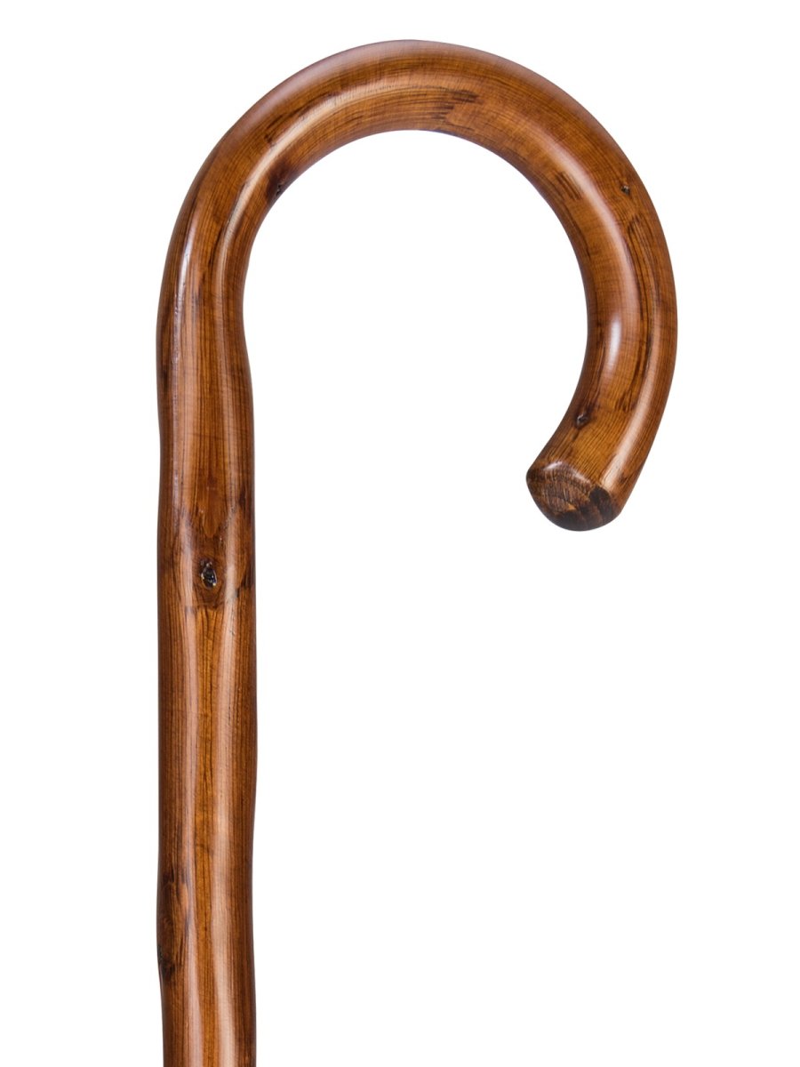 Holzstock aus braunem Bucheholz mit Rundhakengriff