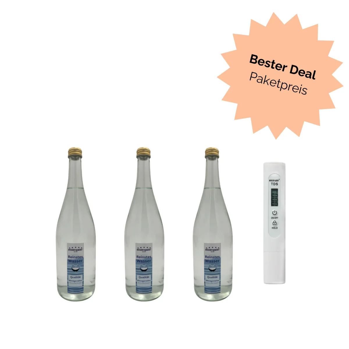 Probewasser 3 Liter inkl. TDS Tester – Bild 2