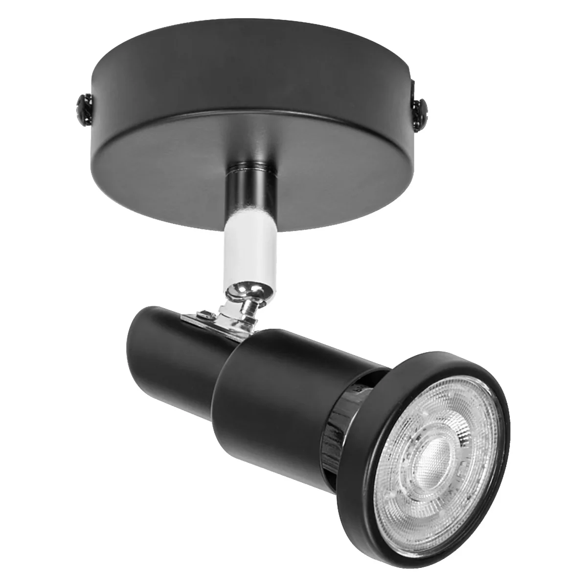 LEDVANCE LED SPOT GU10 1 x 3,4W, 230lm, schwarz, 2. 700K Farbtemperatur, warmweiße Lichtfarbe, zeitloses Design, austauschbare LED-Lampe, ideal für Innenräume, CRI 90, verstellbare Köpfe – Bild 3