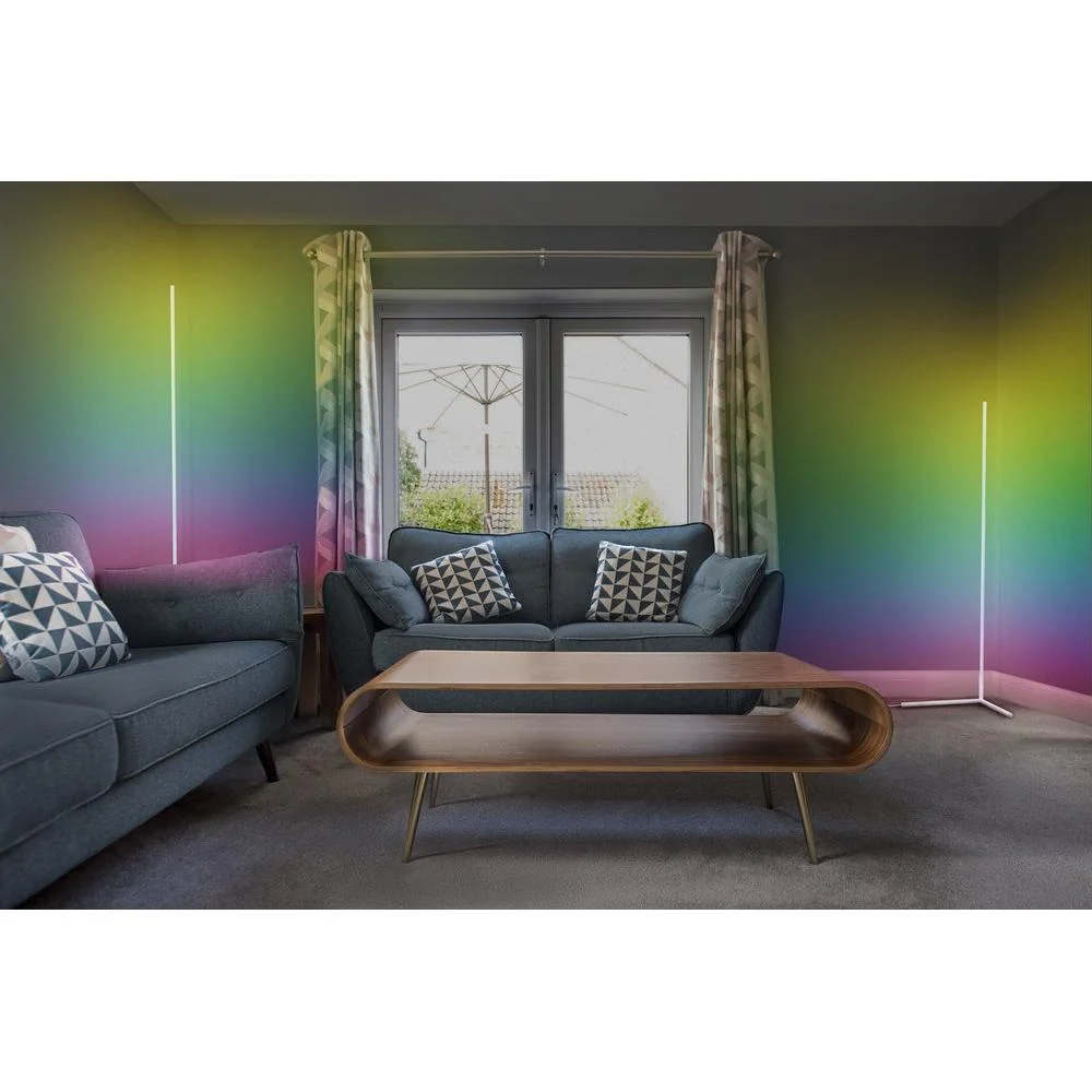 OSRAM Matter SMART+ Floor Corner Slim Stehlampe, mit Fernbedienung, Weiß, 2000 mm, RGB + Tunable White (TW) – Bild 5