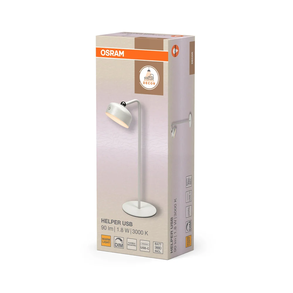 OSRAM DECOR HELPER GADGET batteriebetriebene USB 3-in-1 Leuchte Touch-Dim Weiß – Bild 7