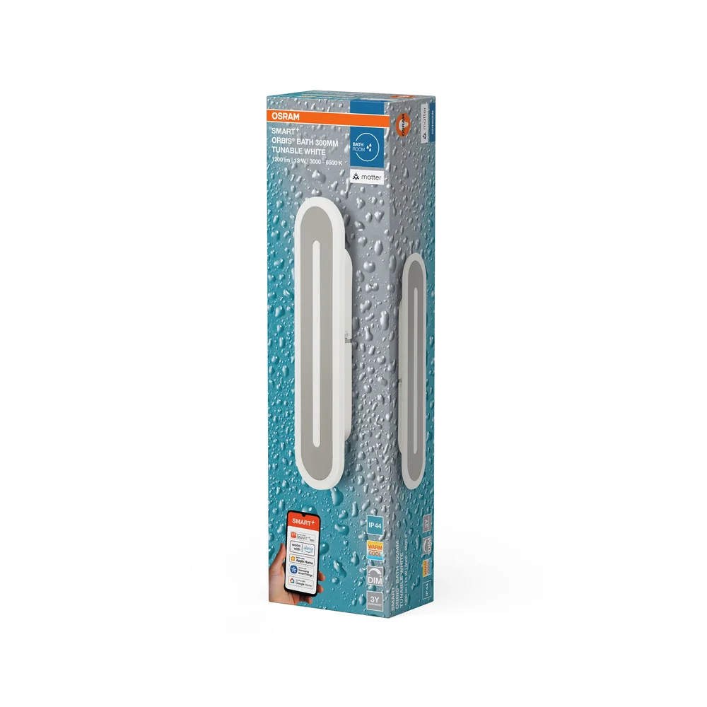 OSRAM Matter SMART+ ORBIS LED Bath Bad Wandleuchte 30cm Tunable Weiß 13W / 3000-6500K weiß – Bild 4