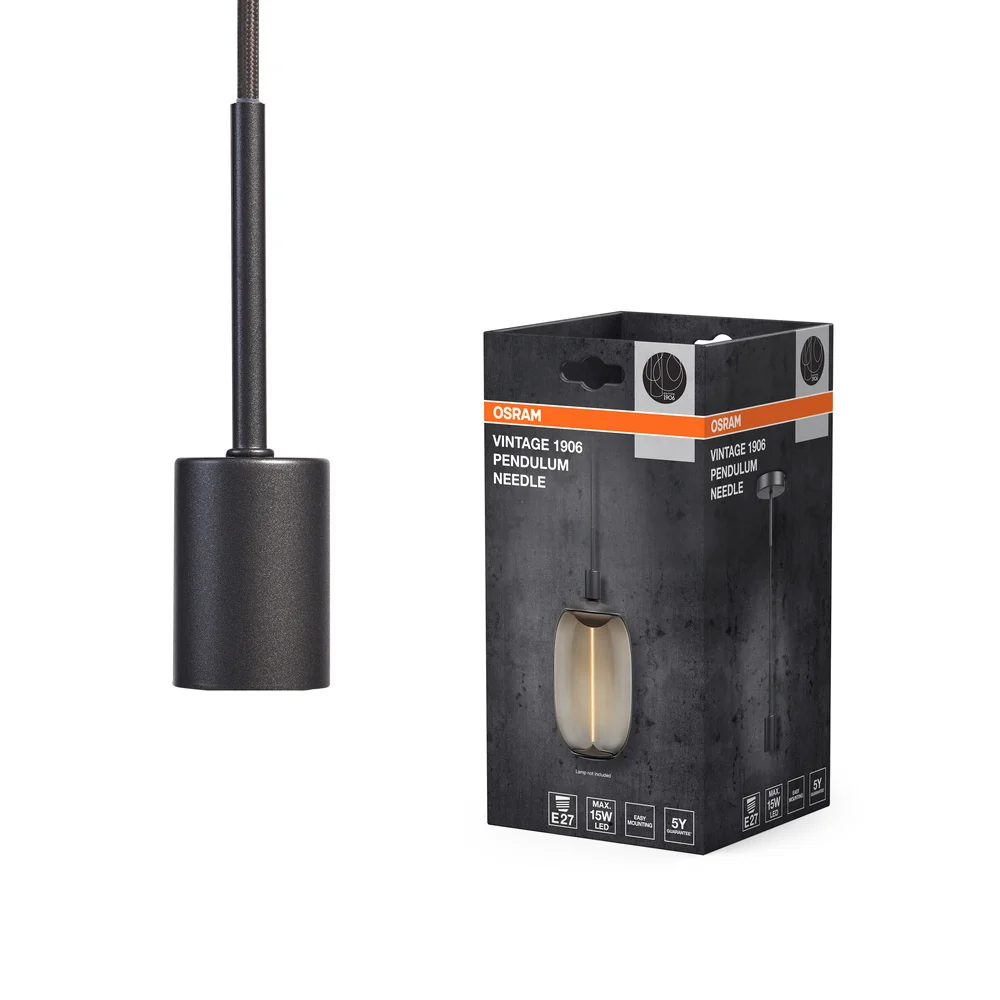 OSRAM Vintage 1906 PenduLum Needle Dark Pendelleuchte E27 Grey – Bild 2