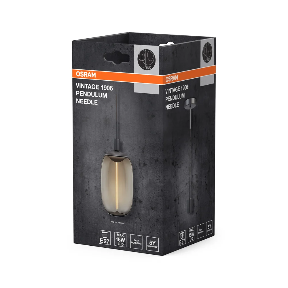 OSRAM Vintage 1906 PenduLum Needle Dark Pendelleuchte E27 Grey – Bild 4