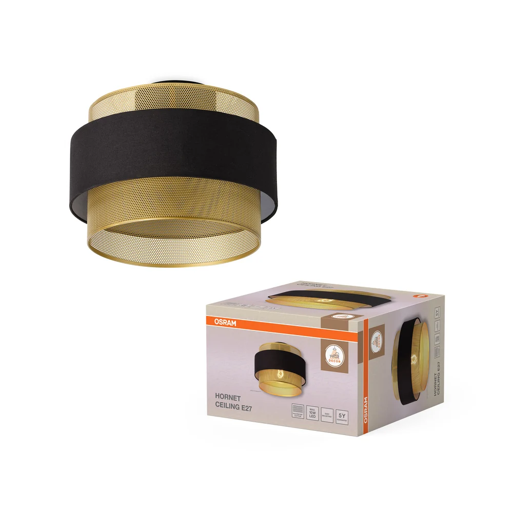 OSRAM DECOR Hornet Deckenleuchte 1xE27 Schwarz – Bild 3