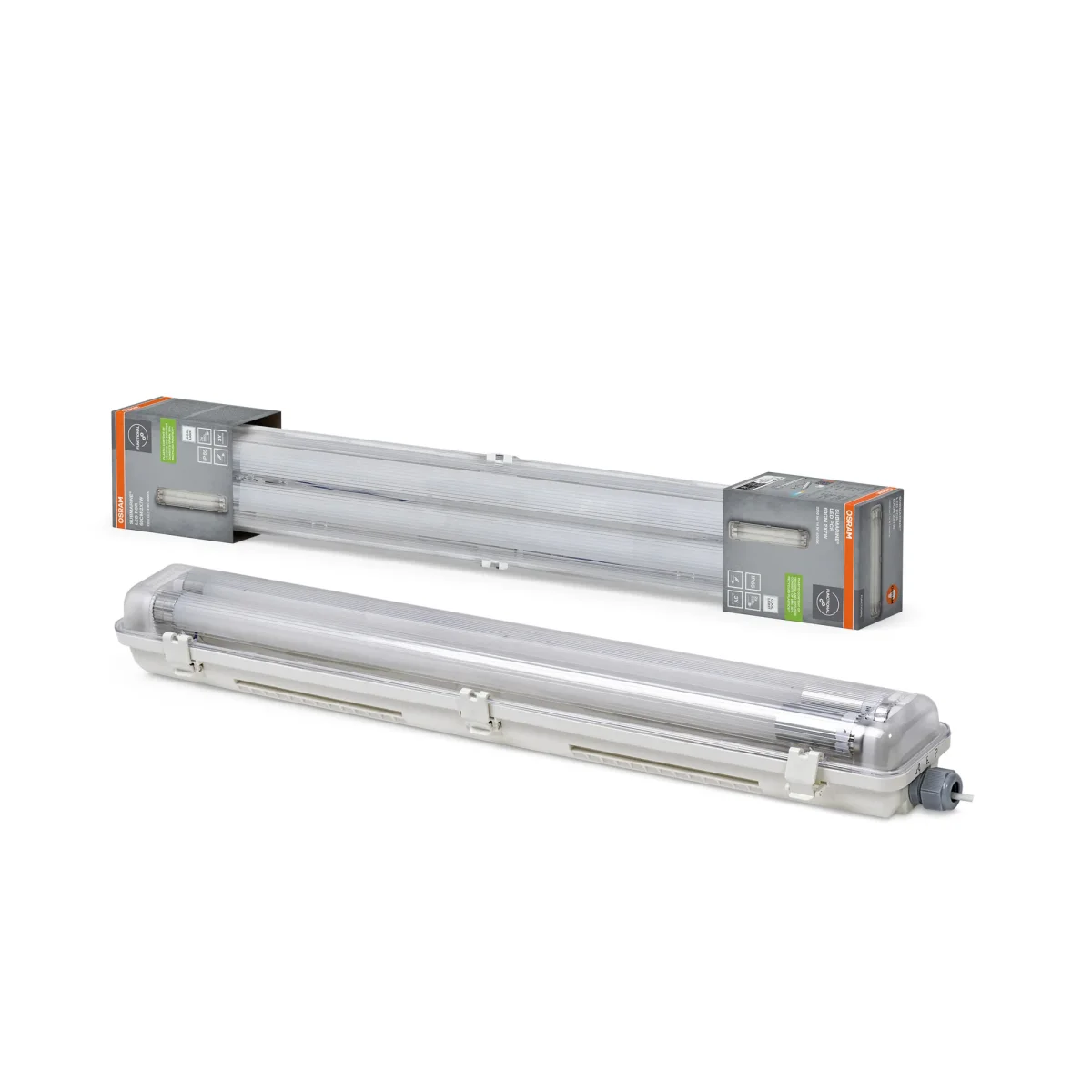 OSRAM SUBMARINE® NATURE LOOP Feuchtraum-Leuchte mit LED-Röhre, weiß, 14W, 1600lm, kaltweiß, staubdicht, strahlwassergeschützt, 40. 000 Stunden, energiesparend, Tageslichtsensor, Bewegungsmelder – Bild 2