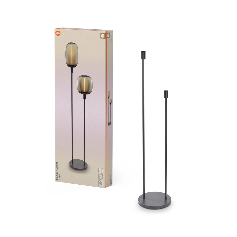 OSRAM Decor Stick Floor Dark Grey Standleuchte 146cm 2x E27, ohne Leuchtmittel – Bild 2