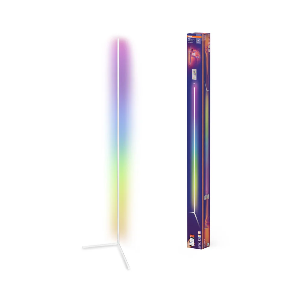 OSRAM Matter SMART+ Floor Corner Slim Stehlampe, mit Fernbedienung, Weiß, 2000 mm, RGB + Tunable White (TW) – Bild 2
