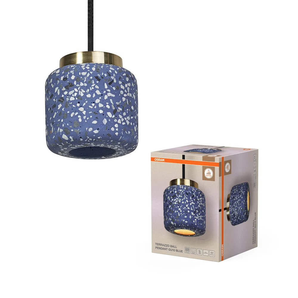OSRAM DECOR Terazzo Ball Pendelleuchte Blau, GU10 – Bild 3