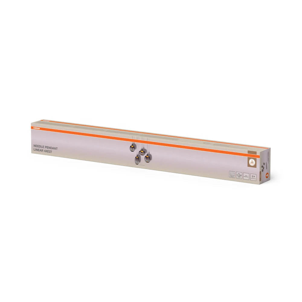 OSRAM DECOR Pendelleuchte Needle Linear 4xE27, dunkelgrau – Bild 4