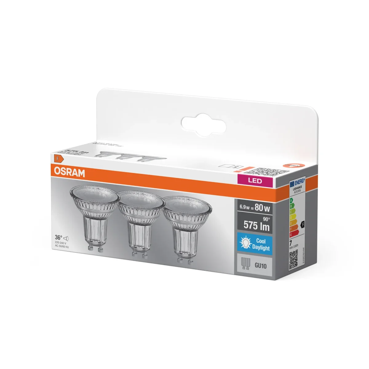 OSRAM LED Lampe Basis PAR16, 6.9W, 6500K, GU10, Kaltweiß – Bild 4