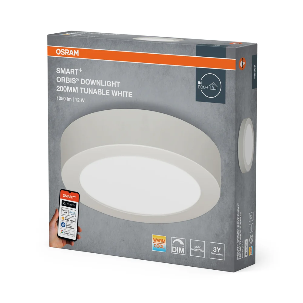 OSRAM Matter SMART+ SURFACE DOWNLIGHT TW / 12 W, 220…240 V, Tunable White, 3000…6500 K – Bild 4