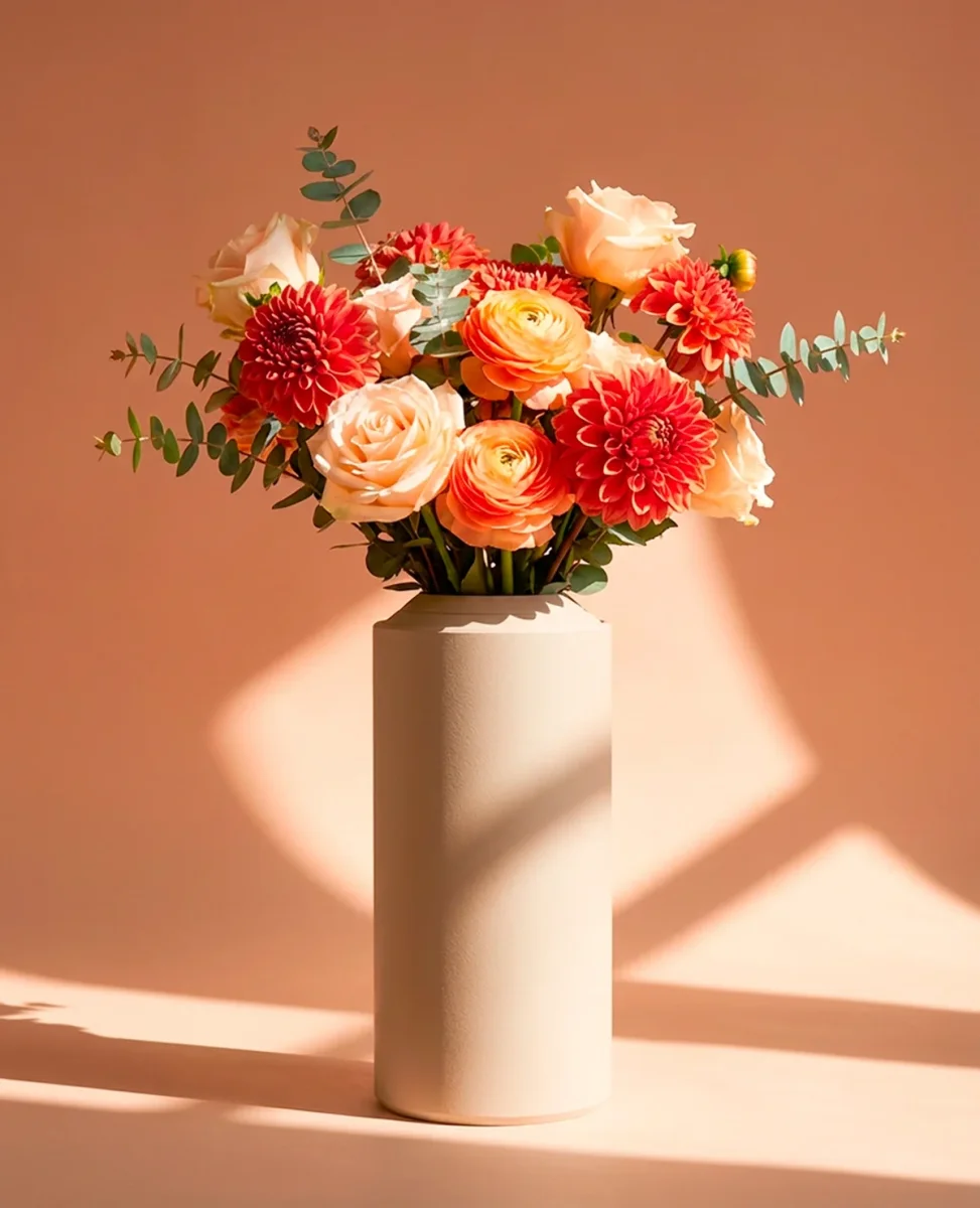 FLOARE – Minimalistische Metallvase für Einzelblumen oder Sträuße, modular und funktional – Bild 5